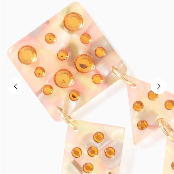 Lele Sadoughi Spotlight Chandelier Earrings - Orange - Picture 5 of 9